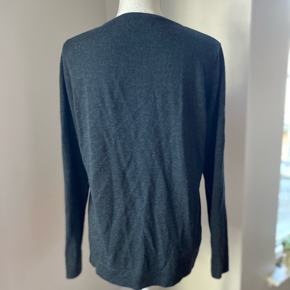 Knittons Charcoal Black Button Front Classic Cardigan - Picture 4 of 6